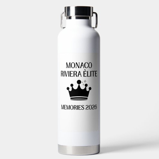 Aangepaste Monaco Riviera Elite Luxe RVS Waterfles (Voorkant)
