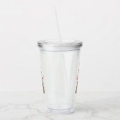 Aangepaste monogram A roze luipaard Acryl Drinkbeker (Links)