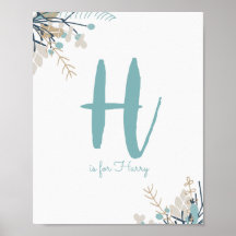 Aangepaste monogram afdrukken voor kinderdagverbli