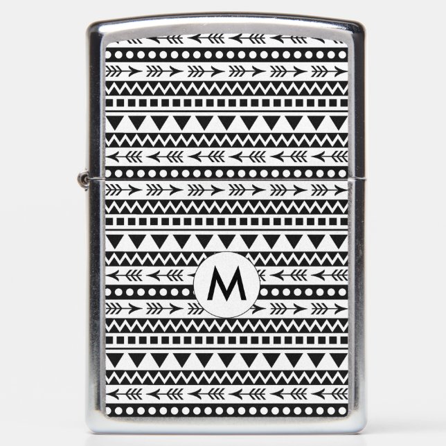 Aangepaste monogram Aztec Pattern lichter (Voorkant)
