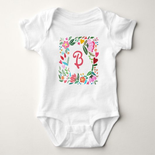 Aangepaste Monogram Babykleding Gepersonaliseerde  Romper (Voorkant)