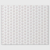 Aangepaste Monogram Badminton Racket Patroon Wrapp Cadeaupapier (Vlak)