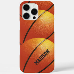 Aangepaste monogram Basketball-telefoons iPhone 16 Pro Max Hoesje