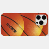 Aangepaste monogram Basketball-telefoons Case-Mate iPhone Case (Achterkant (horizontaal))
