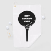 Aangepaste Monogram Beste opa ooit Golfhanddoek (Insitu)