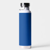 Aangepaste Monogram Blauw Wit Naam Waterfles (Rechts)