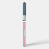 Aangepaste monogram blauwe en roze textuur telefoo Case-Mate iPhone case (Achterkant / Rechts)