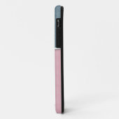 Aangepaste monogram blauwe en roze textuur telefoo Case-Mate iPhone case (Achterkant/links)