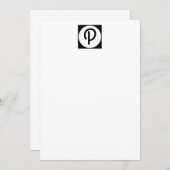 Aangepaste monogram Blocnote Bedankkaart (Voorkant / Achterkant)