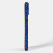 Aangepaste Monogram Blue Glitter-telefoondraagtas Case-Mate iPhone Case (Achterkant / Rechts)