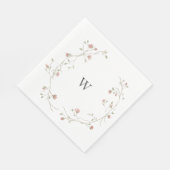 Aangepaste monogram Bohemian Wedding Napkin Servet (Hoek)