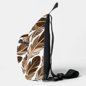 Aangepaste Monogram Boho Feather Sling Bag – Bruin (Rechts)