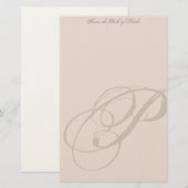 Aangepaste monogram briefpapier (Voorkant / Achterkant)