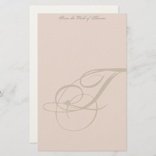 Aangepaste monogram briefpapier (Voorkant / Achterkant)