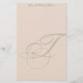 Aangepaste monogram briefpapier (Voorkant)