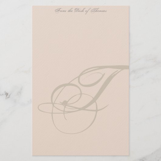 Aangepaste monogram briefpapier (Voorkant)