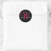 Aangepaste Monogram bruid bruidegom namen Stickers (Tas)