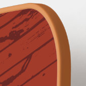 Aangepaste Monogram Bruin en Oranje Pickleball Paddle (Links Detail)