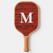 Aangepaste Monogram Bruin en Oranje Pickleball Paddle (Achterkant)