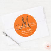 Aangepaste Monogram Business Sticker (Envelop)