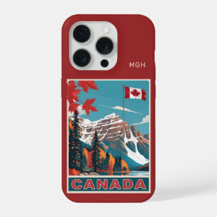 Aangepaste Monogram Canada Reizen Poster iPhone 15 Pro Hoesje