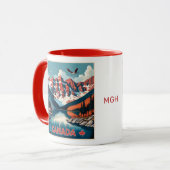Aangepaste Monogram Canada Reizen Poster Mok (Voorkant links)