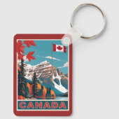 Aangepaste Monogram Canada Reizen Poster Sleutelhanger (Achterkant)