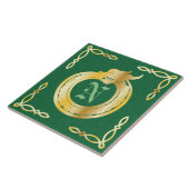 Aangepaste monogram Celtic Style Ouroboros Tegeltje (Zijkant)