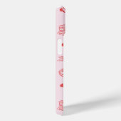Aangepaste Monogram Charming Girly Cherry Strawber Case-Mate iPhone Case (Achterkant / Rechts)