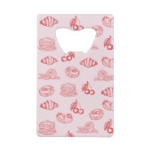 Aangepaste Monogram Charming Girly Cherry Strawber Kredietkaart Flessenopener (Achterkant)