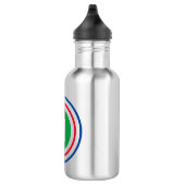 Aangepaste monogram Concentric Circles Modern Waterfles (Rechts)