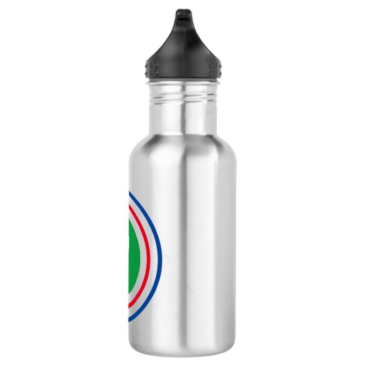 Aangepaste monogram Concentric Circles Modern Waterfles (Rechts)