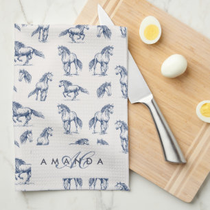 Aangepaste Monogram Coquette Schattige Girly Roze  Theedoek