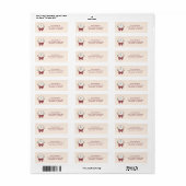 Aangepaste Monogram Crest Bow Kerstmis Etiket (Full Sheet)