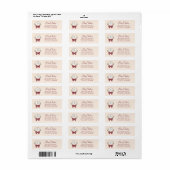 Aangepaste Monogram Crest Bow Kerstmis Etiket (Full Sheet)