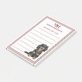 Aangepaste Monogram Das Shorthond Kerstcadeau Lijs Post-it® Notes (Schuin)