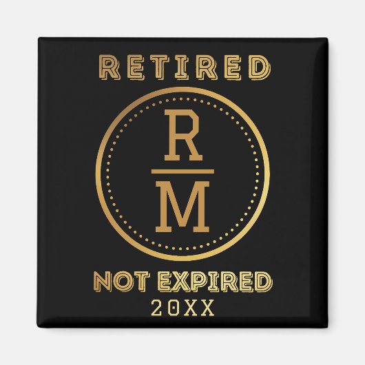 Aangepaste monogram Datum pensionering voor gasten Magneet (Voorkant)