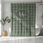 Aangepaste Monogram Douchegordijn Sage Green Boho
