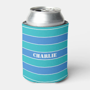 Aangepaste monogram drink-koelers voor Stripes Pat Blikjeskoeler