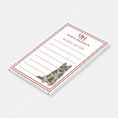 Aangepaste monogram Duitse herder kerstcadeau lijs Post-it® Notes (Schuin)