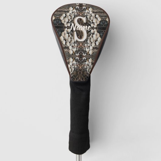 Aangepaste monogram eerste letter naam wilde padde golfheadcover (Voorkant)