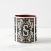 Aangepaste monogram eerste letter naam wilde padde mok (Midden)