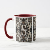 Aangepaste monogram eerste letter naam wilde padde mok (Links)