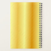 Aangepaste monogram Elegant Gold Kijk Sjabloon Planner (Achterkant)