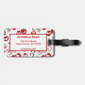 Aangepaste Monogram Elegante Kersenbloesem Bagagelabel (Achterkant horizontaal)