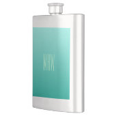 Aangepaste monogram Emerald Gradient Heupfles (Links)