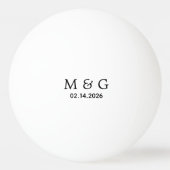 Aangepaste Monogram en Datum Gepersonaliseerd Pingpongballen (Voorkant)