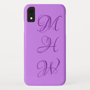 Aangepaste monogram- en kleurentelefoongevallen iPhone XR hoesje