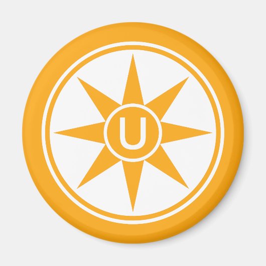 Aangepaste monogram en kleurknoppen magneet (Voorkant)