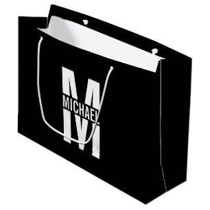 Aangepaste monogram en naam grote cadeau groot cadeauzakje
